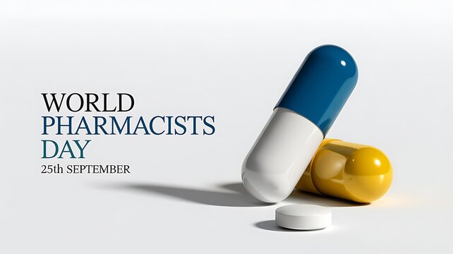 World pharmacists day conceptual medical pills design
