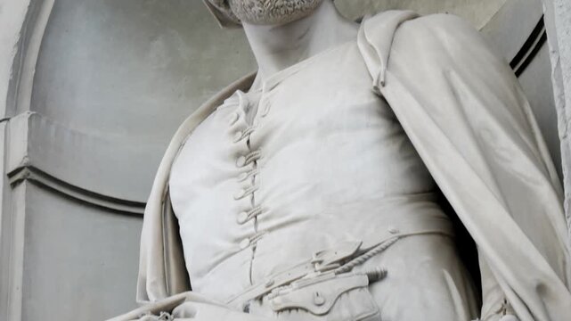 Nicola Pisano Statue Low Angle View at Uffizi Gallery in Florence Italy