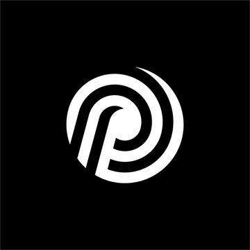 Futuristic double letter P monogram integrated within dynamic concentric spiral lines. Ideal for tech startups, media networks, digital platforms, or modern corporate enterprise ventures.