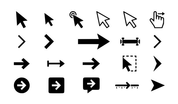Dynamic Right Direction Arrow Vector Collection
