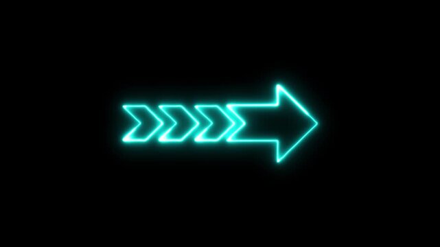 Glowing Blue Arrow Animation Loop