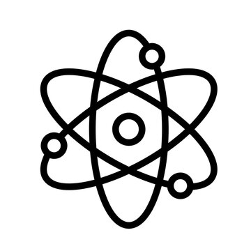 atom icon isolated on white background
