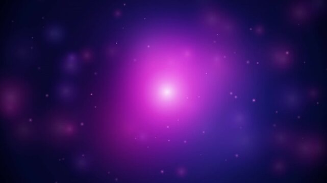 Ethereal purple nebula background, glowing cosmic light burst, abstract space galaxy with floating particles and soft bokeh