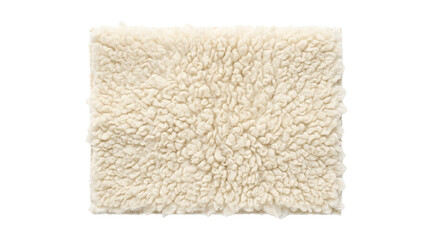 Fluffy off-white curly sheepskin fleece and wool shearling swatch © Pimpun
