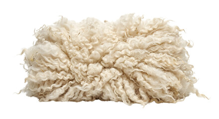 Fluffy bunch of washed raw curly wool locks for crafts © Pimpun