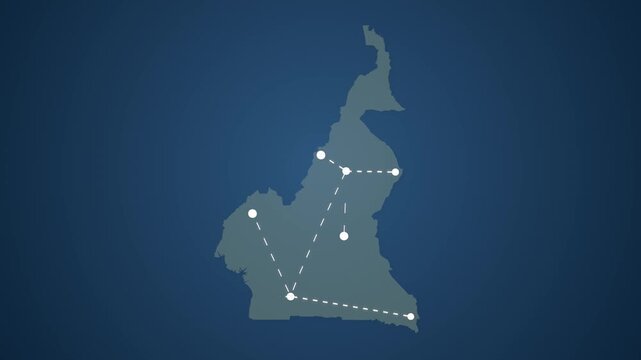 Cameroon Communication Network with Signals Connecting Multiple Locations
