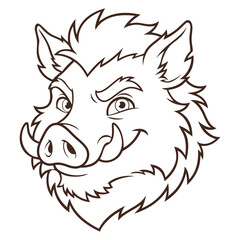 Fototapeta premium cartoon boar head mascot logo