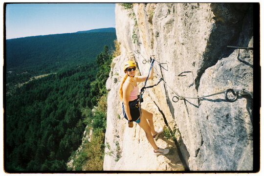 Climbing a VIA FERRATA