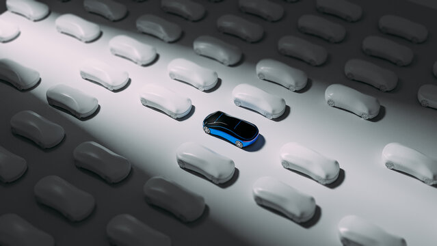 Autonomous electric car innovation concept in a simple setup