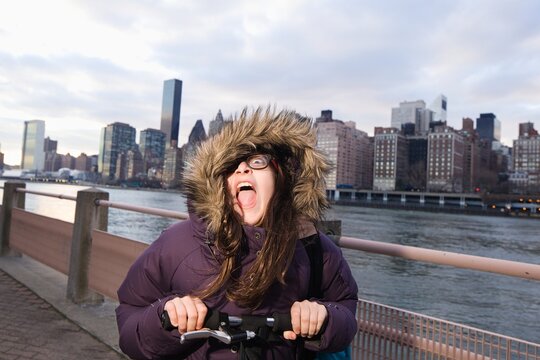 Portrait of teen in New York City