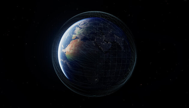 Global Digital Network over Planet Earth from Space