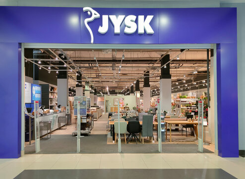 Kyiv, Ukraine - September 5, 2026: Interior view of JYSK store. JYSK is a global retail chain that sells everything for the home. It was founded in 1979.