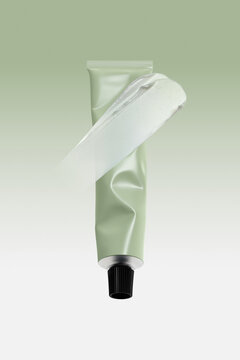 A sample of the cream on a green tube