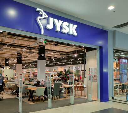 Kyiv, Ukraine - September 5, 2026: Interior view of JYSK store. JYSK is a global retail chain that sells everything for the home. It was founded in 1979.