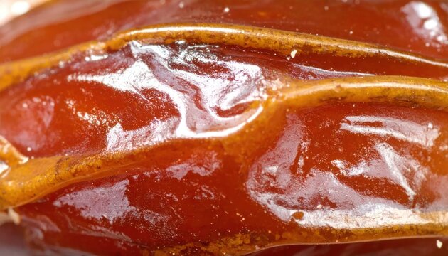 Single dried date fruit macro texture close up