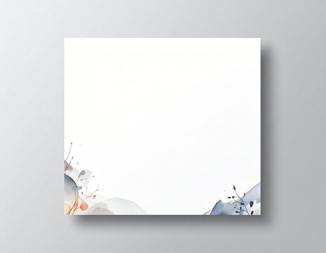Minimalist abstract template with elegant golden curves and neutral background