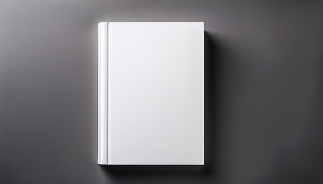 minimalist white book cover mockup on a plain background ideal for design presentations