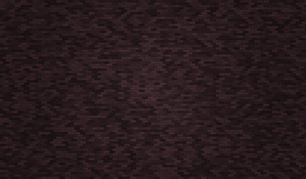 Charcoal burgundy brick wall texture featuring dark purple tones and aged masonry pattern for moody atmosphere or sophisticated interior design scenes.