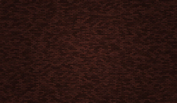 Dark brown brick wall pattern background designed for gaming interface textures and retro vintage style website backdrops with a subtle grunge effect.