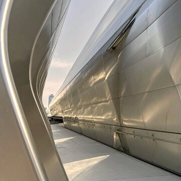 Abstract Metal Structure Seen from Below Square Format