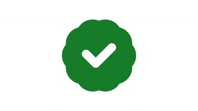 Verify animation. Green check mark icon symbolizing approval or confirmation.