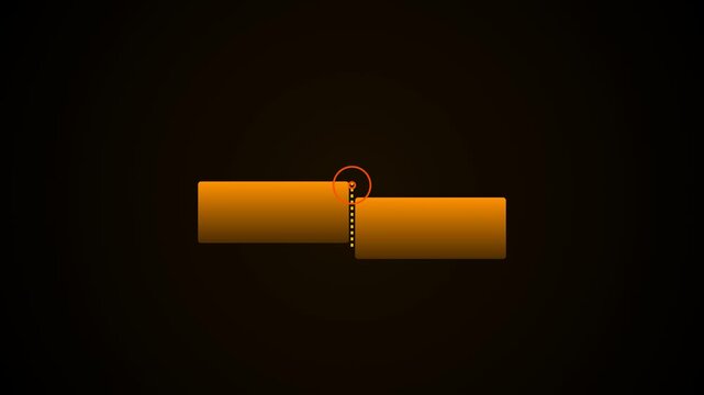 Glowing orange rectangles for earthquake illustration of seabed collision in a dark gradient background