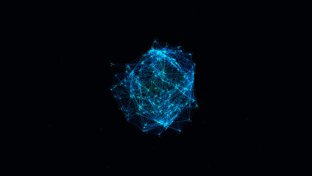 Diffusion-limited aggregation (DLA) crystal growth structure