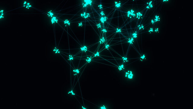 Diffusion-limited aggregation (DLA) crystal growth structure