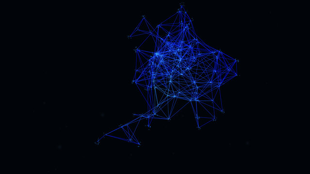 Diffusion-limited aggregation (DLA) crystal growth structure