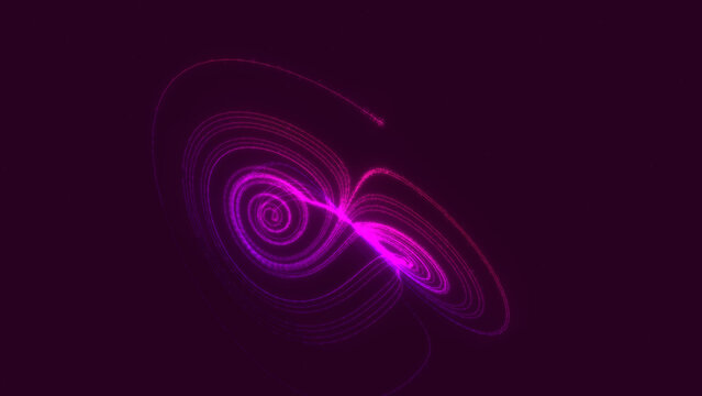 3D Lorenz attractor chaos theory visualization