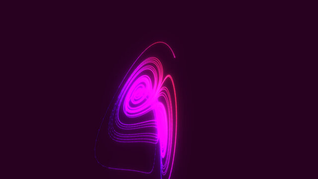 3D Lorenz attractor chaos theory visualization