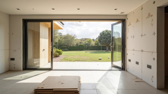 Ampliaci&oacute;n de vivienda moderna en construcci&oacute;n
