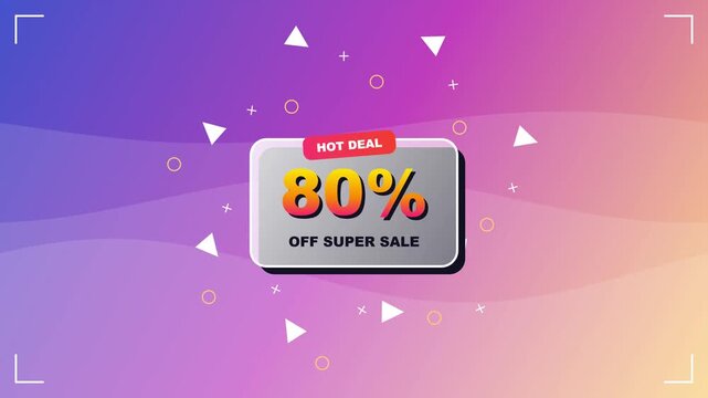 Eighty Percent Off Super Sale Promotion Graphic Design.