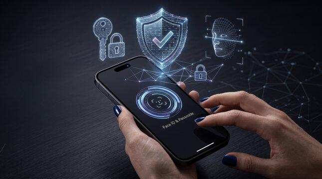 Mobile Cybersecurity with Smartphone Face Recognition, Digital Identity Verification and Secure Data Protection 