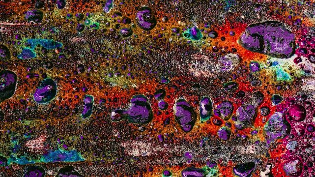 Abstract textured background with colorful bubbles