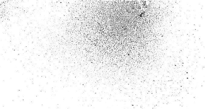 Monochrome Halftone Grunge Texture, Abstract Distressed Surface with Fine Grain.