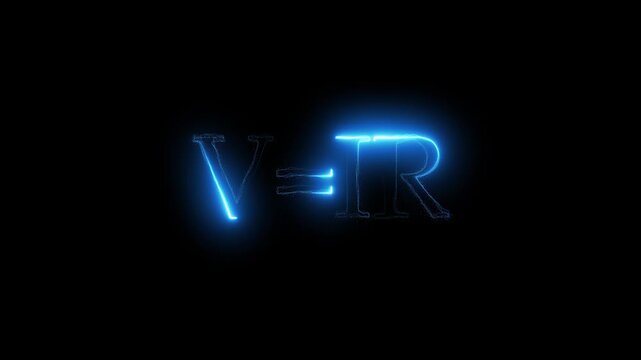 Ohm&rsquo;s Law v = IR Science Equation Animation &ndash; High Quality Educational Physics Video