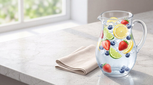 Citrus and Berry Infused Water Pitcher