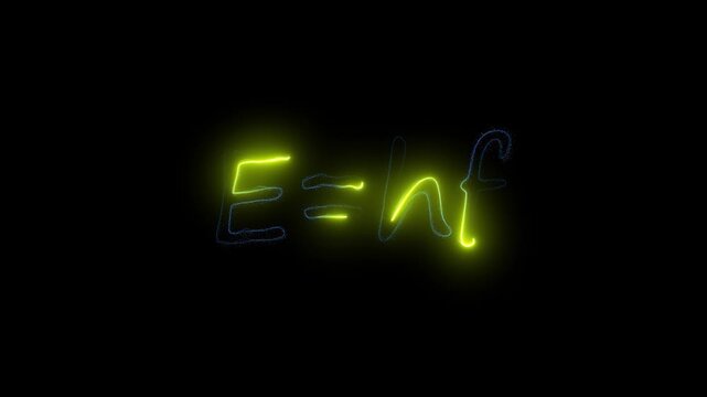 E = hf Science Equation Animation &ndash; High-Quality Educational Physics Formula Visualization