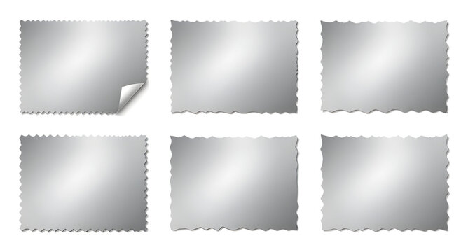 silver paper, torn paper, deckle edge, silver paper set, metallic vector pack, isolated paper collection, silver banner bundle, vector art, icon pack, clipart set, paper bundle, layout kit, frame libr
