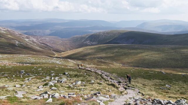Lochnagar hiking in the cairngorms scotland