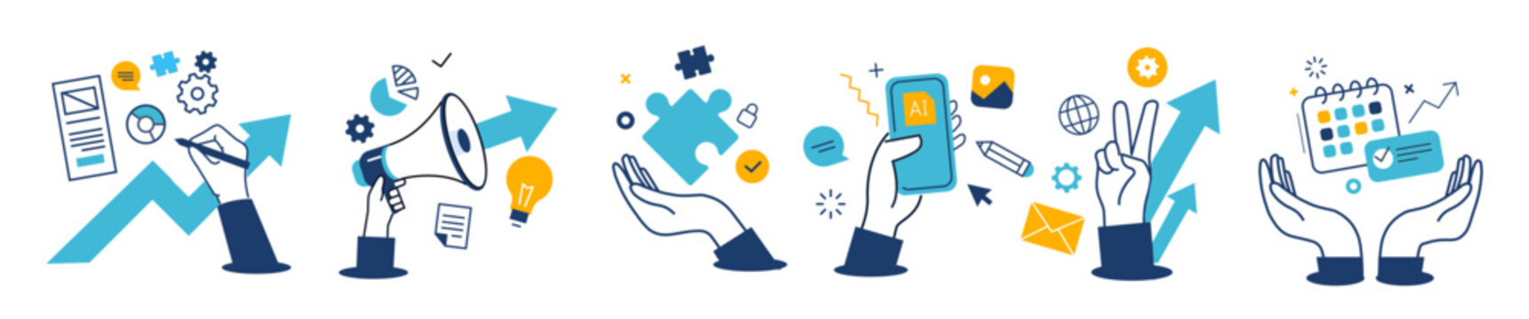 Business Solutions Hand