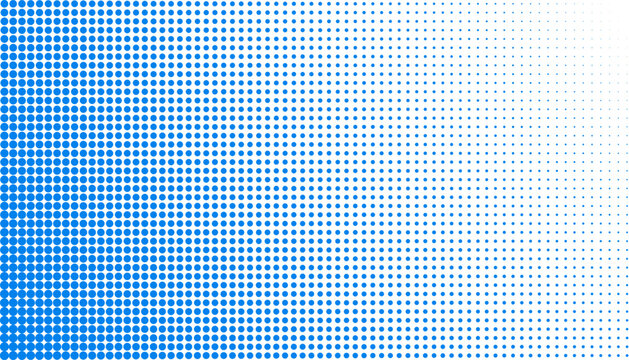 Blue halftone dots texture, fading dots background