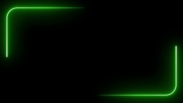 green laser effect neon glowing frame 4k animation video screen looping Neon background