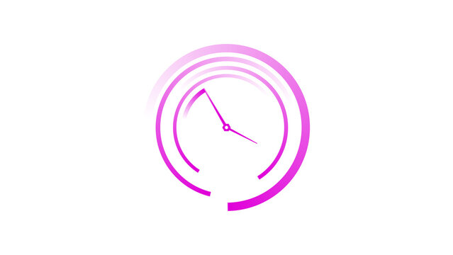 Watch indicator arm with concentric progress rings isolated on transparent background