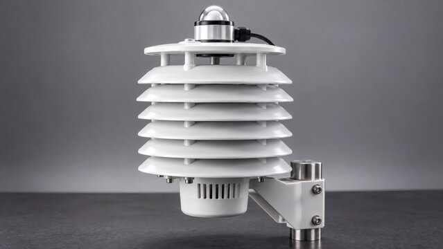 Studio View of High-Precision CEA Aspirated Greenhouse Environmental Sensor Station