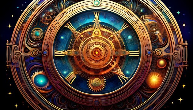 ornate cosmic clockwork design