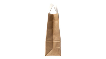 Empty brown paper shopping bag with handles standing upright © Mustafa Stock