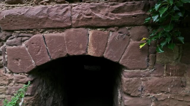 Dark rooms beneath Twizel castle on the Scottish borders