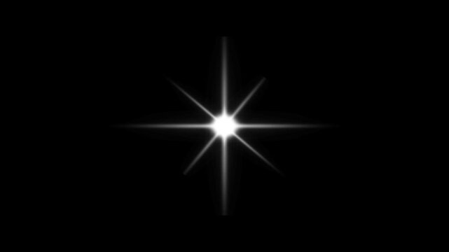 Sparkling single star glitter, doodle cartoon blinking star, blinking starry sky with twinkle star, star explosion, shiny glowing star, glow twinkle movement on black screen, 4K and UHD loop video